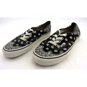 Vans Shoes Mens 6 Skater Off the Wall Low Top Paisley Bandana Black White Skate